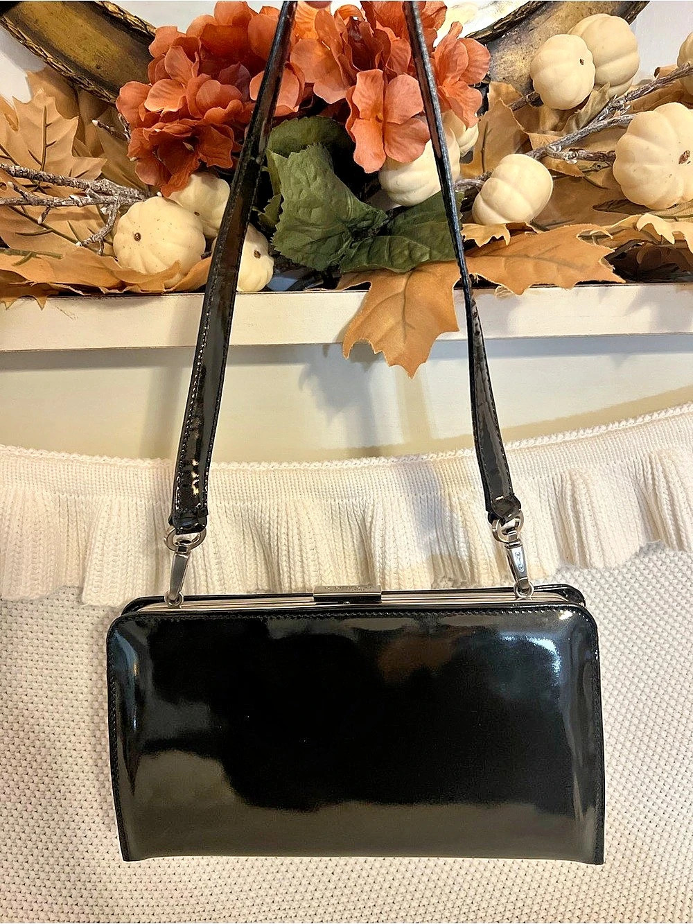 ✨ Vintage Coach Black Patent Leather Frame Evening Bag ✨